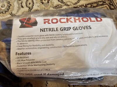 Guanti Da Lavoro ROCKHOLD 12 Paia Con Rivestimento In Nitrile - Taglia 10/XL, Resistenti, Modello 90006