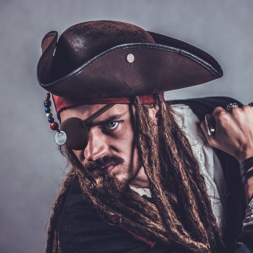 Pirate Single Eye Halloween Eye Patch Comfortable Eye Patch - 第 4/10 張圖片