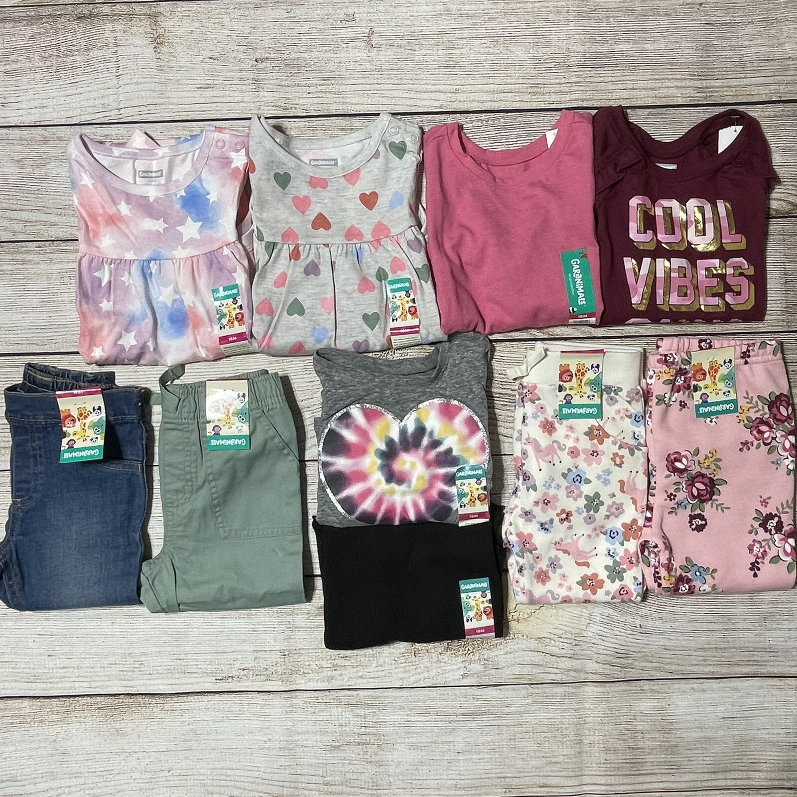Garanimals Baby Girl Clothes Size 18 months. NWT! 10 Pieces For Everyday Play eBay