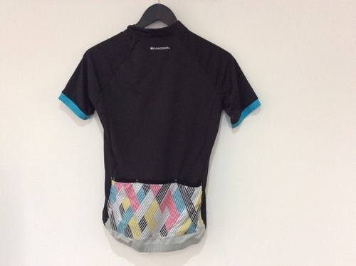 Madison Sportive Womens Short Sleeve Jersey Black / Grey Size 8 - Picture 2 of 2