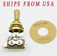 KAISH Guitar 3 Way Toggle Switch and Plate Gold w/ Cream Tip for Epiphone LP SG