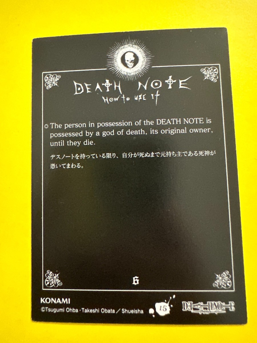 Death Note L Special Edition Trading Cards Card No. 6 japanese F/S