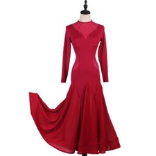 Latin Ballroom Dance Dress Modern Salsa Waltz Standard Long Dress F515 2 Colors