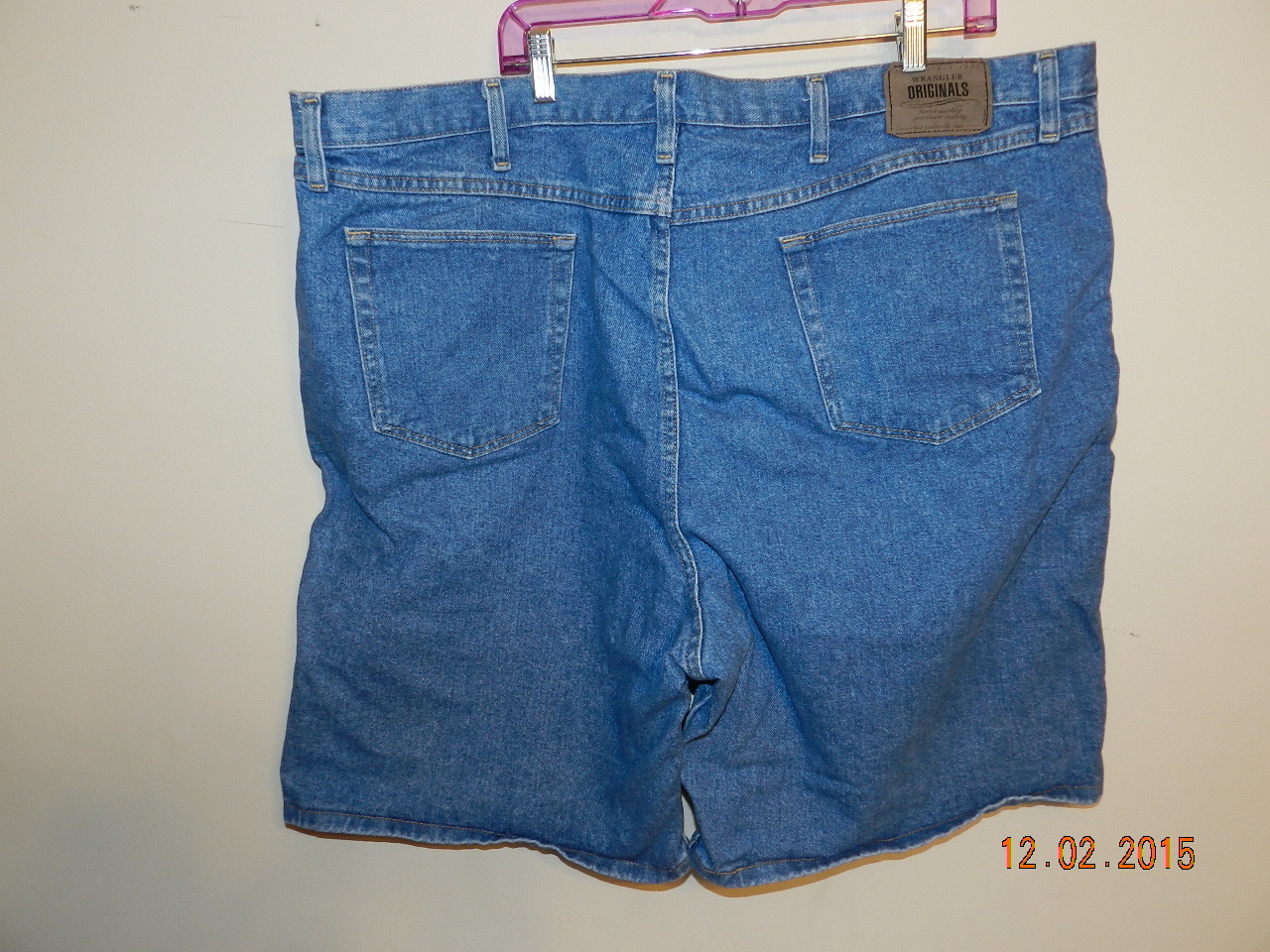 Men's Wrangler Size 46 Relaxed Fit Denim Shorts Blue Gem