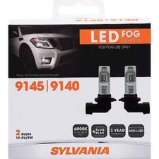Sylvania LED Fog Lights 9145/9140 2 Bulbs 6000K Cool White Light 12.8V 9W NEW