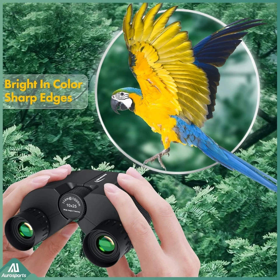 Portable 10x25 Binoculars with Bak4 Prism - Ideal for Bird Watching & Travel - Image 4 of 4
