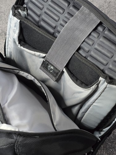 Hewlett Packard Laptop Backpack HP Black Heavy Padded Tech Gear Organizer - Picture 4 of 15