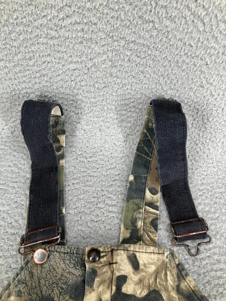 Vintage Mossy Oak Bib Overall Mens Brown Camouflage Hunting Realtree Insulated - Image 2 of 4