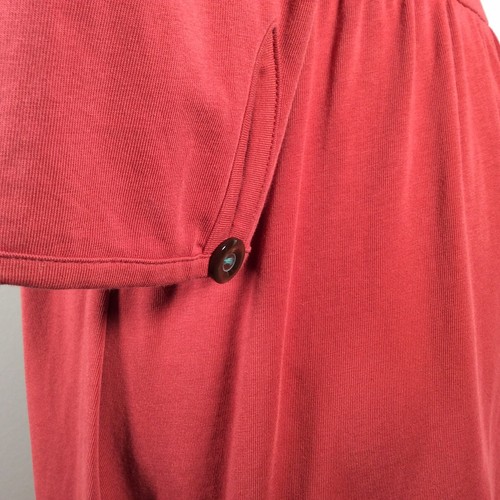 Matilda Jane Dress M Stretch knit 3/4 sleeve ORANGE Belted Logo Cottagecore - Picture 5 of 12