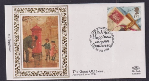 Great Britain "Benham" 1992 Greetings FDC - Posting a letter Whimsey 304c