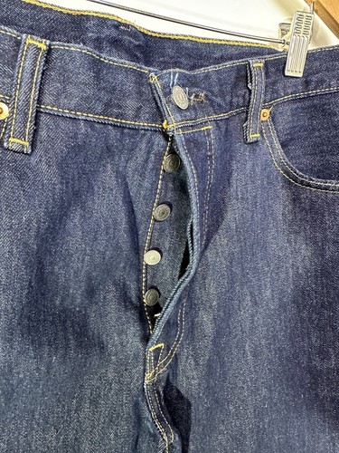 Levi’s 501 Jeans Mens Button Fly Dark Wash 36x31 NWOT - Picture 4 of 5