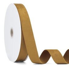 Antique Gold Velvet Ribbon Double Faced 1 Inch x 20Yd Great for Christmas Wed...