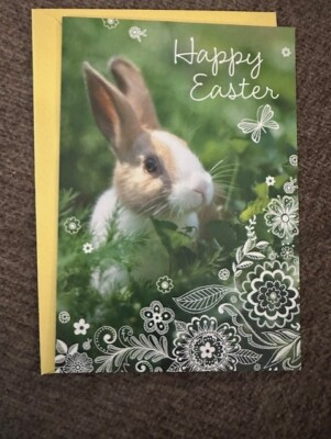Happy Easter Rabbit Special moments Hallmark Greeting Card TXC615