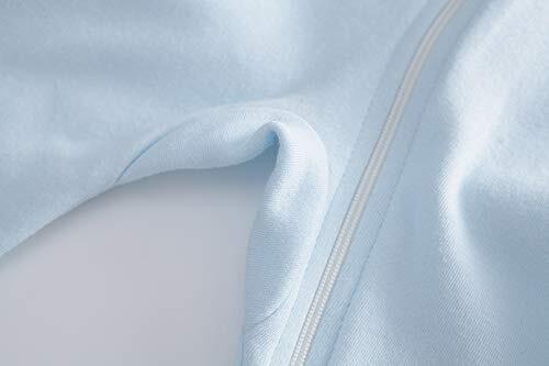 Baby Boys Girls Organic Cotton Zip-Front Sleeper Pajamas, 0-3 Months 1 Blue - Picture 3 of 5