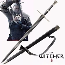 Netflix The witcher sword Geralt of rivia steel sword & scabbard replica - gift