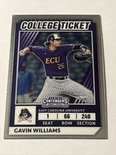 2022 Elite Extra Edition College Tickets Optic #CTO-33 Gavin Williams Guardians
