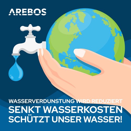 AREBOS Wärmeplane Solarfolie Solarplane Solarheizung Pool Heizung 120mic schwarz - Bild 4 von 13