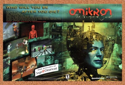 1999 Omikron The Nomad Soul Dreamcast Original Advertisement / Retro Wall Art v2