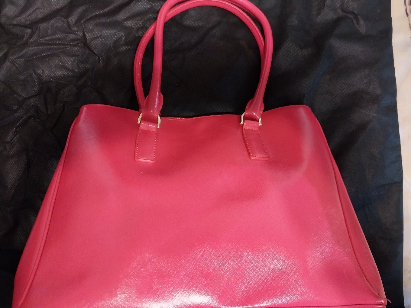 DEAL -Reduced TALBOT Brand HOT Red soft Leather Purse/Tote Bag 14