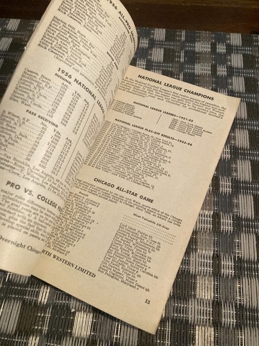 Chicago & North Western Railway Football Facts 1957 NCAA NFL Pro Media Schedule - Imagen 10 de 13