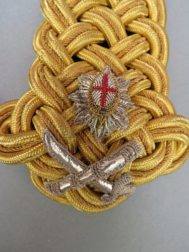 Coldstream Guards Major General Ceremonial Shoulder Mylar Rank Straps Epaulettes - Picture 4 of 7