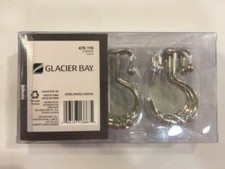 Glacier Bay Double Roller Shower Hook in Chrome 12-Pack mod 476119