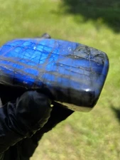 Labradorite Free Form HIGH QUALITY, Strong Blue Dark Flash Natural Crystal Small