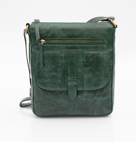 Bolso bandolera de cuero grande verde diseñador Prime Hide para mujer Arizona - Imagen 6 de 7