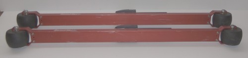 Vintage 80s Pair of Swed Laser Aluminum Roller Land Skis W/ Salomon Bindings - Picture 7 of 20