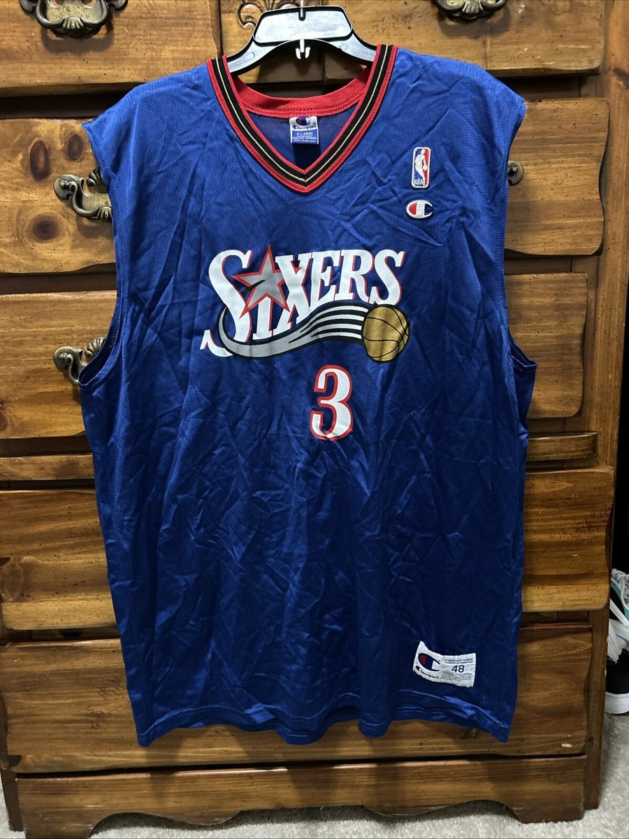 Vintage NBA Allen Iverson 76ers Sixers Champion Authentic Jersey