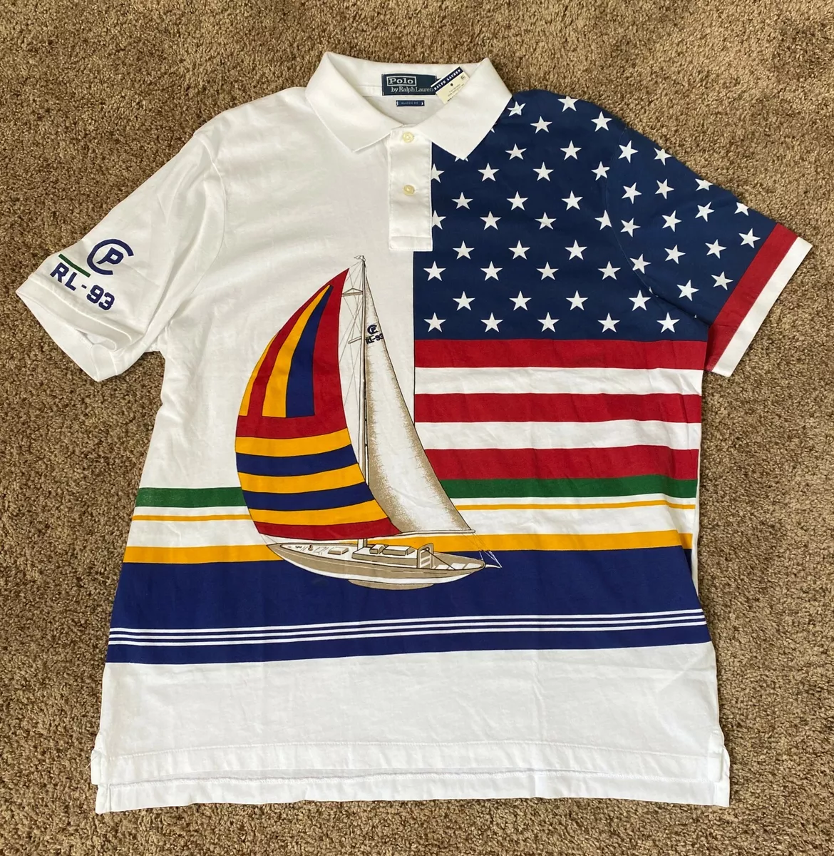 Ralph Lauren Polo CP-93 Regatta Capsule Shirt MEN L Casino Stadium P-wing  Indian