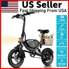 Windhorse Electric Bike 14" Folding Ebike 22 Mph Commuter Electric Bicycle 36V