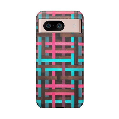 Pink Cyan Birch Grid Phone Case for iPhone, Samsung Galaxy, Pixel - 第 237/240 張圖片