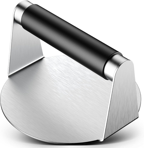 Smash Burger Press, Hamburger Smasher Tool for Griddle, Stainless Steel Ham Patt