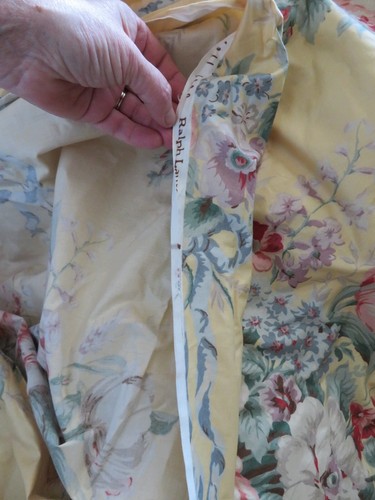 LARGE PC. Vintage Ralph Lauren Fabric Off the Bolt Never Used PINK ROSES & BOWS - Picture 11 of 17