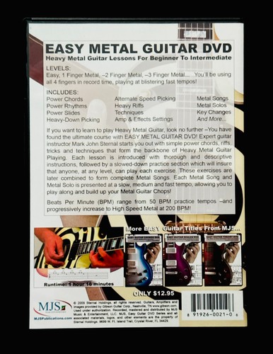 MJS: Easy Metal Guitar: Beginner to Intermediate: DVD - Picture 2 of 4