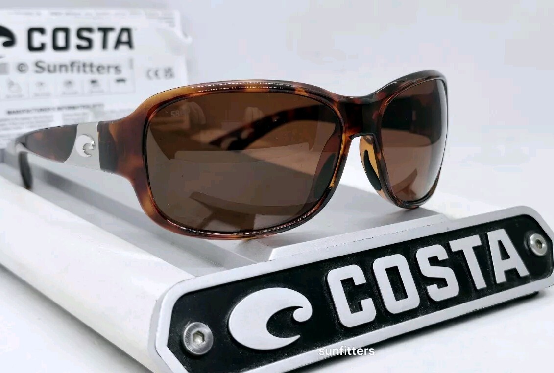 COSTA DEL MAR tortoise/copper INLET polarized 580P  display picture 3