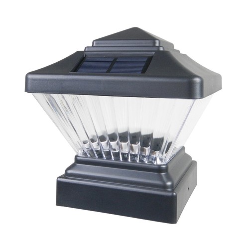 12 Black Bronze Brown Copper White 4 x 4 Solar Post Lights Deck Cap Fence Vinyl - Picture 15 of 32