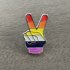 Rainbow peace lgbt pride pin