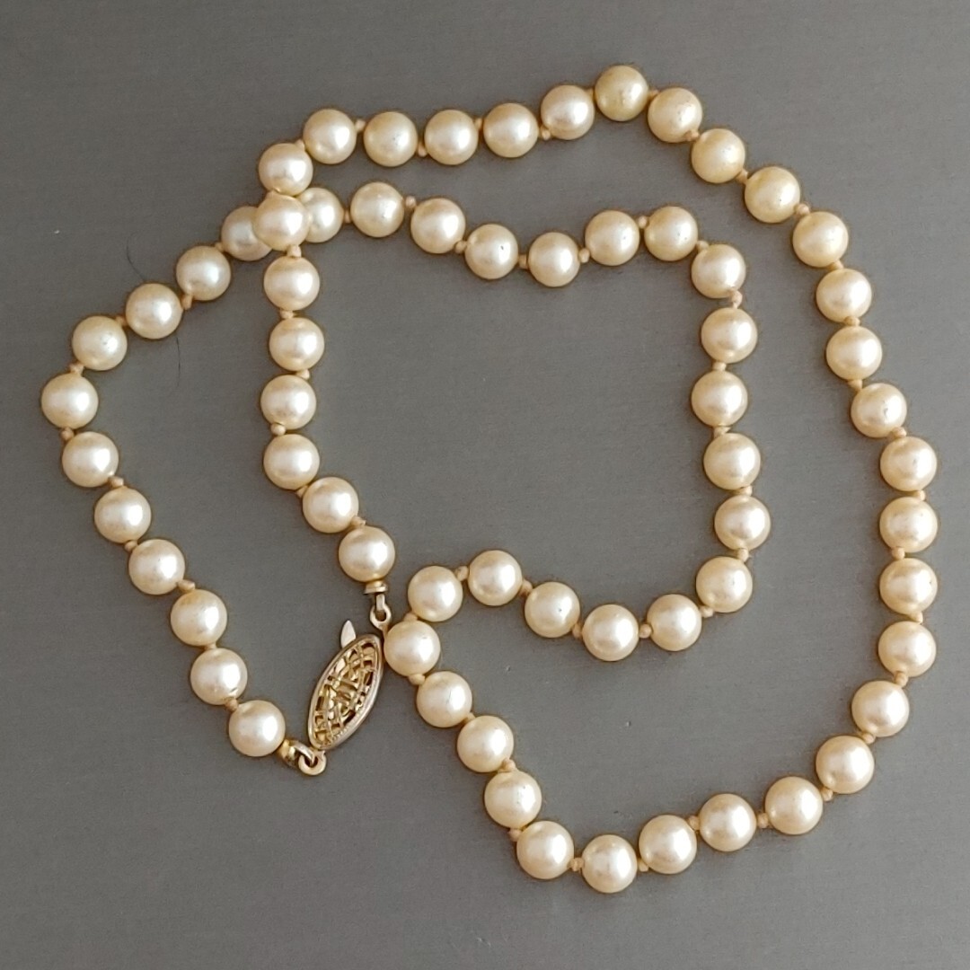 Pearl Antique German Silver Necklace Oxidized German Silver