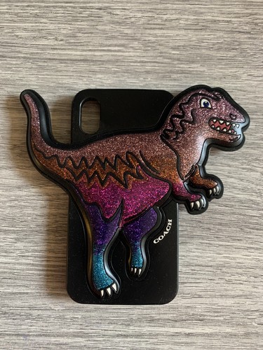 Coach Glitzer iPhone Hülle Rexy the T Rex Dinosaurier für iPhone X/XS - Bild 1 von 4