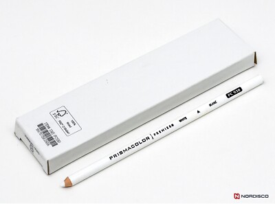 Prismacolor Premier PC938 3365 White Colored Pencils, Soft Core, Box of 12