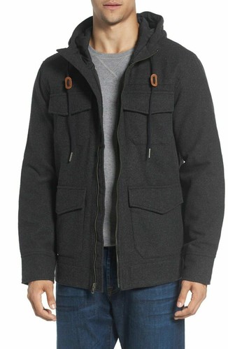 prAna Black Hooded Field Jacket Men's 