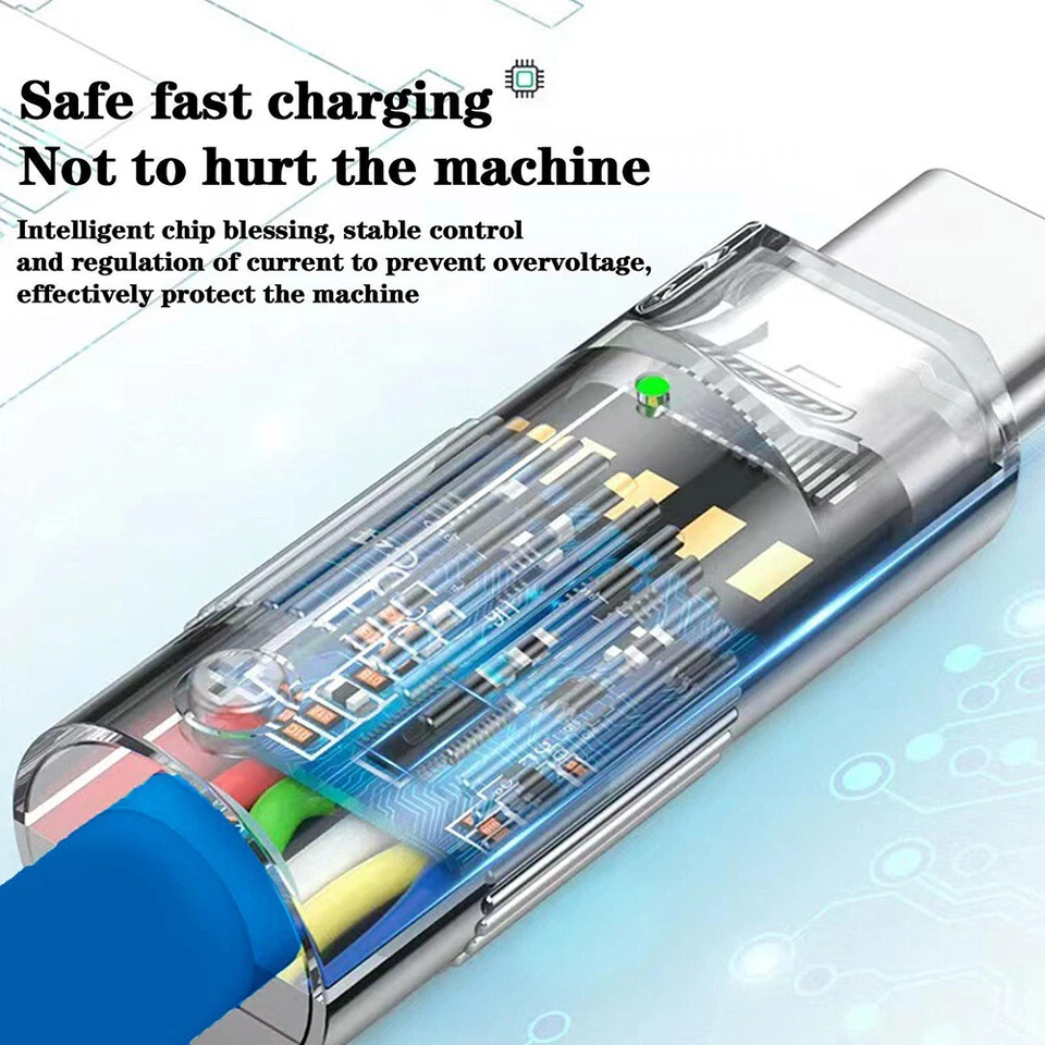 3in1 Fast Charging Cable Cell Phone Charger Cord For iPhone Type C Micro USB lot - Image 2 of 4