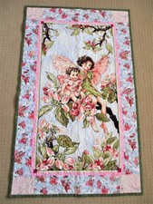 Handmade Fairies Quilt Wall Hanging 32 x 53 OAK Well Made Mary Baker Style