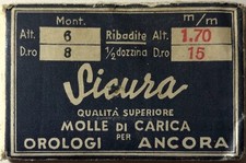 Sicura [ 1X=1 Ressort Principal ] 1.70 Ø 15 Ressort De Montre 1 DO - 6 X 8