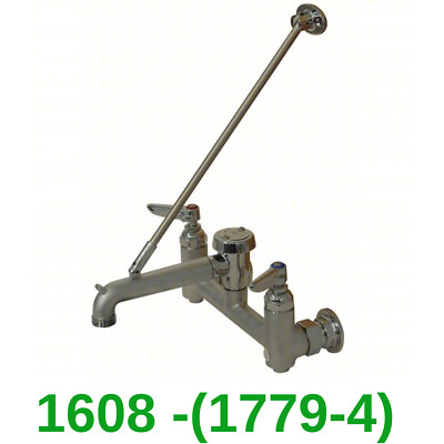 Straight Service Sink Faucet: Advance Tabco, Chrome Finish, 9.6 gpm Flow Rate