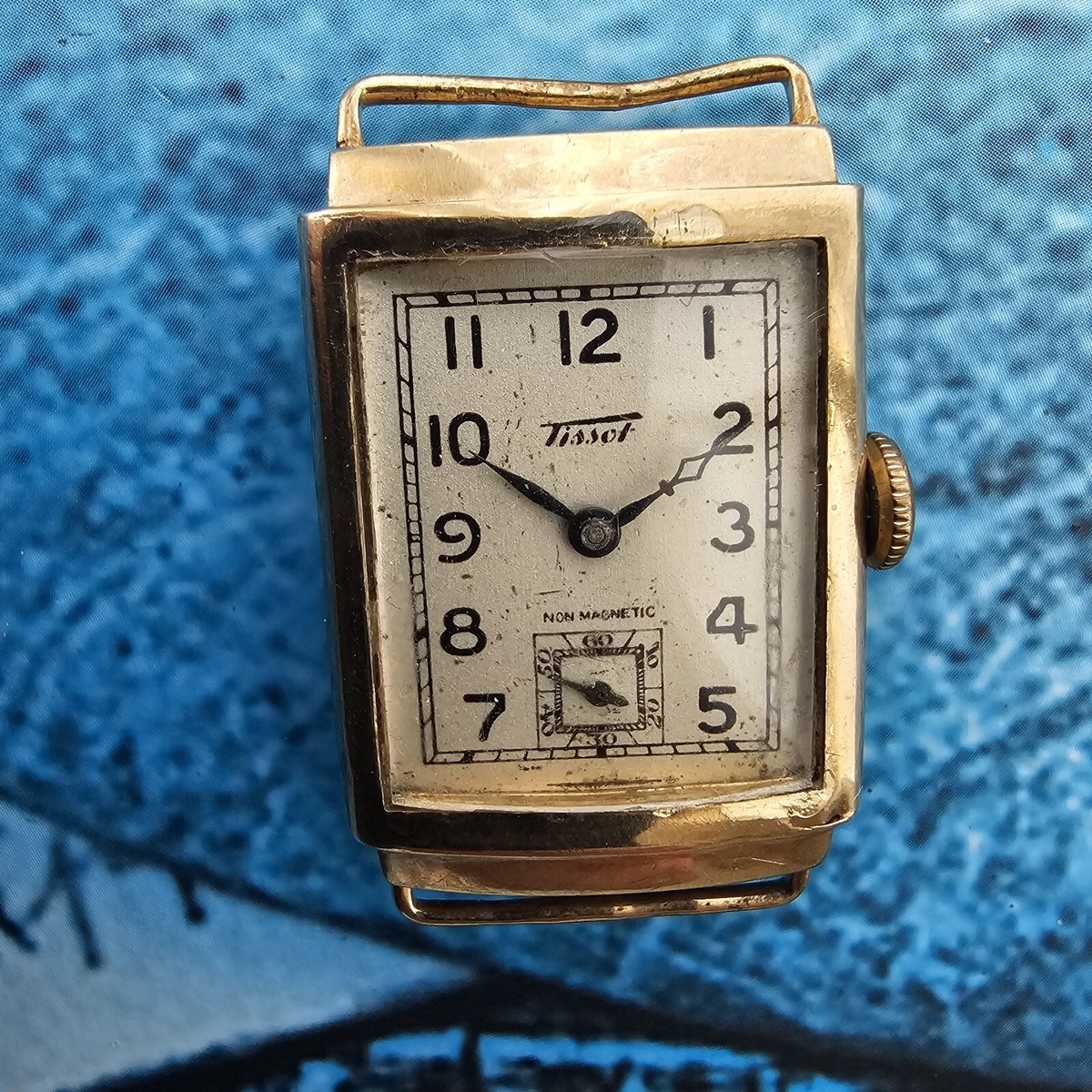 Vintage 9k Solid Gold Tissot Tank Hand-Winding Men's Watch Cal 20