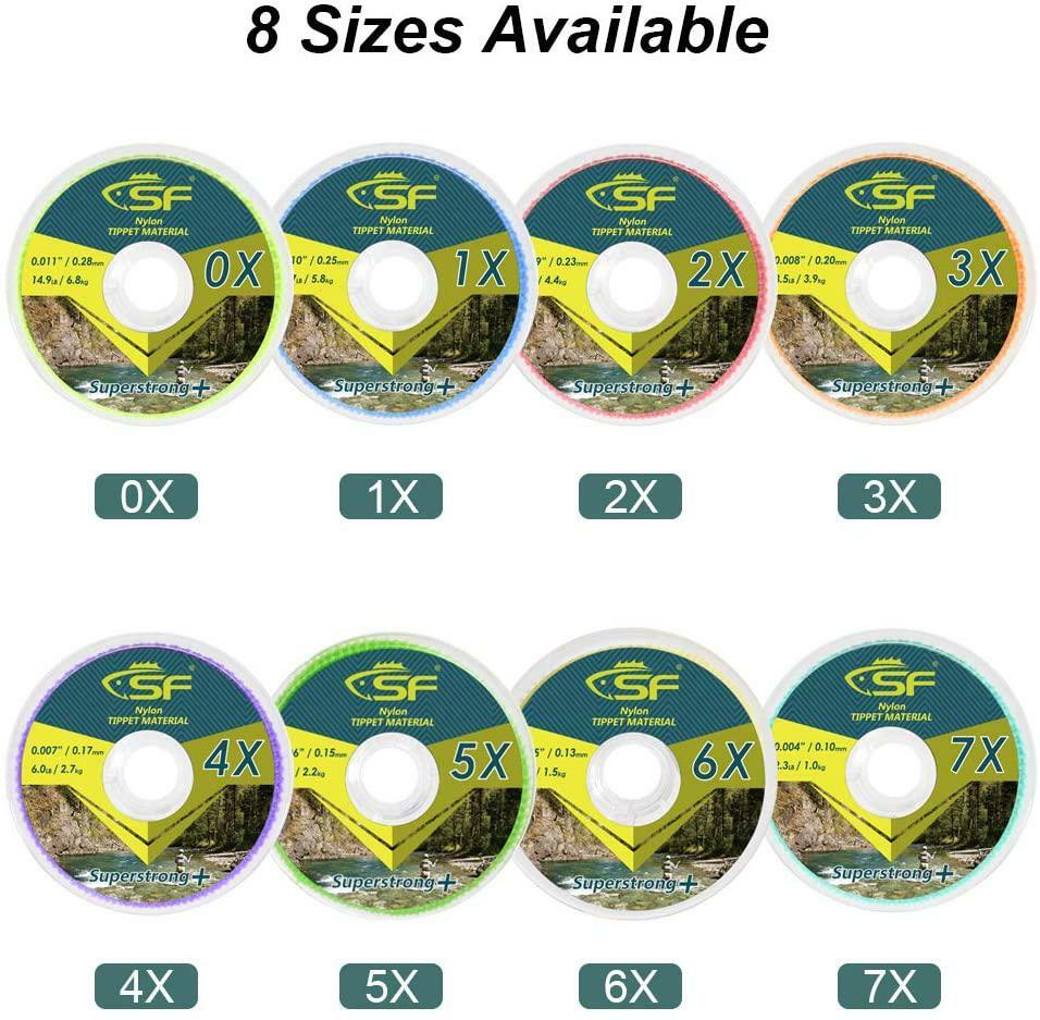 SF Clear Monofilament Tippet Line with Holder Fly Fishing Tippets