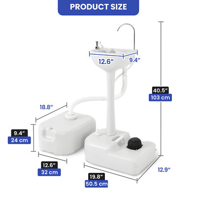 #ad #ad Portable Hand Wash Sink 24L 6.3 Gallon Foot Pump for Outdoor Travel RV Camping $111.00